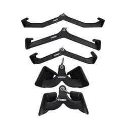 York Barbell Power Grip Cable Machine Attachment Bundle (5-Piece Set)