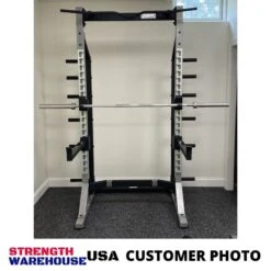York Barbell STS Half Rack -Fitness Equipment Sales york barbell sts half rack customer photo