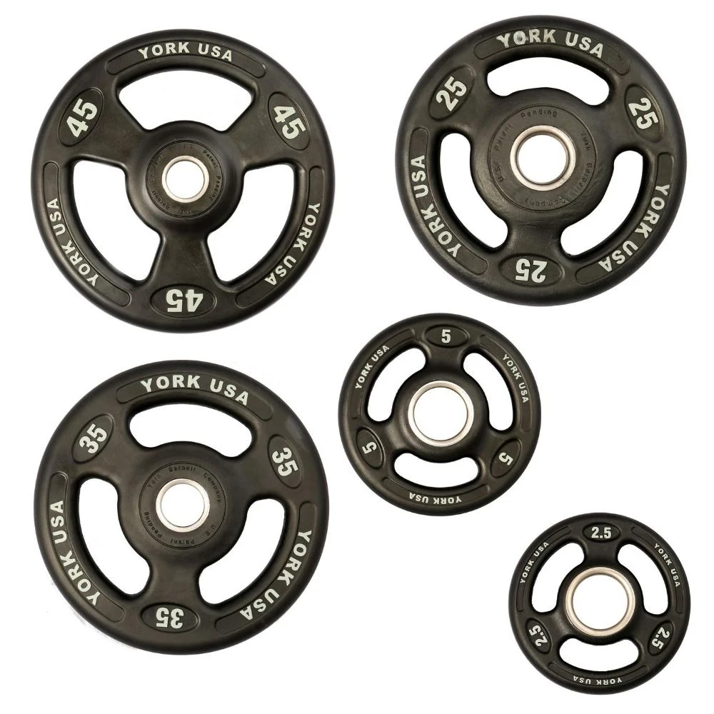 York Barbell Iso-Grip Urethane Plate Set 1 York Barbell Iso-Grip Urethane Plate Set